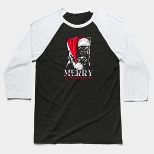 Funny Santa Akita Merry Christmas dog mom Baseball T-Shirt